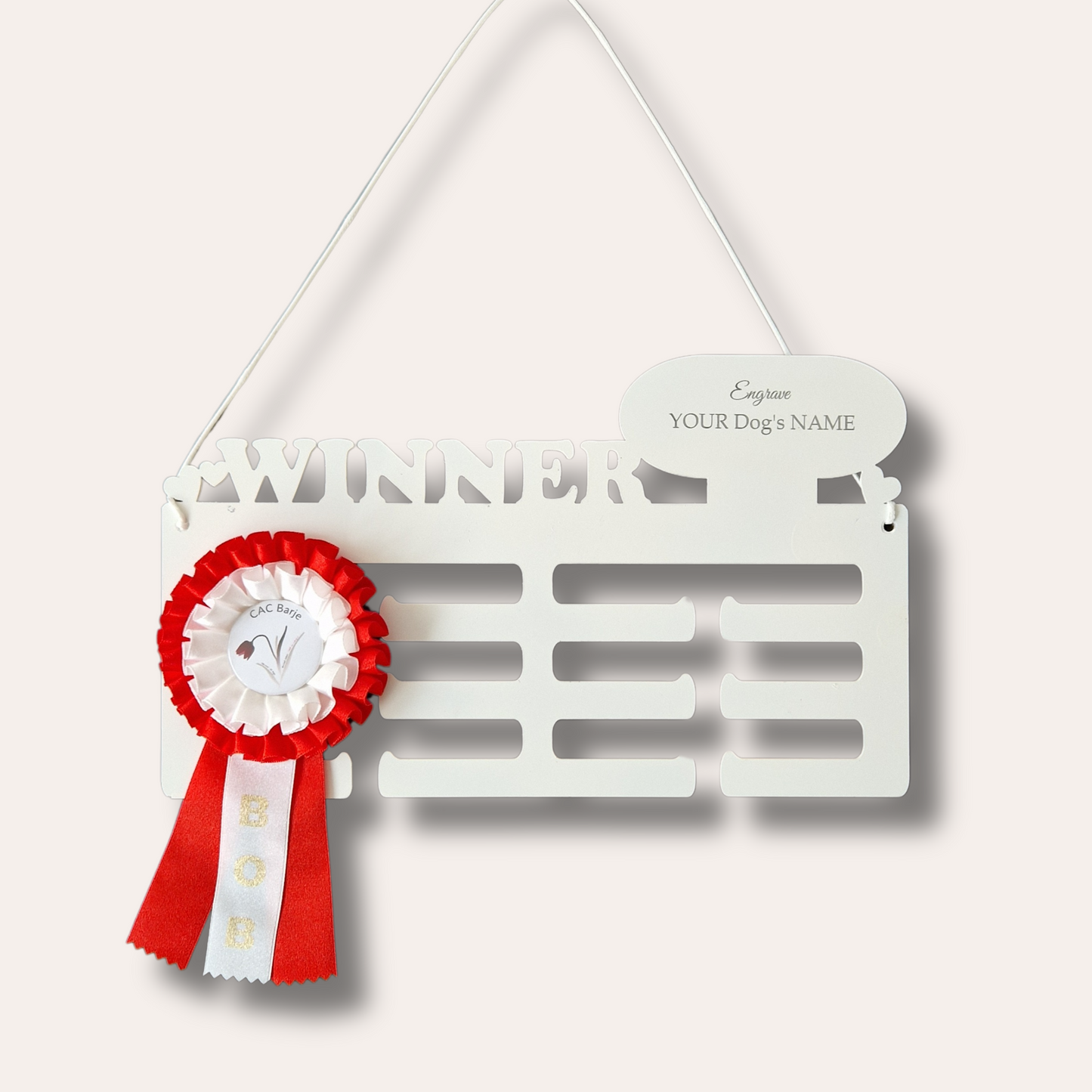 Rosette Ribbon Holder- WHITE