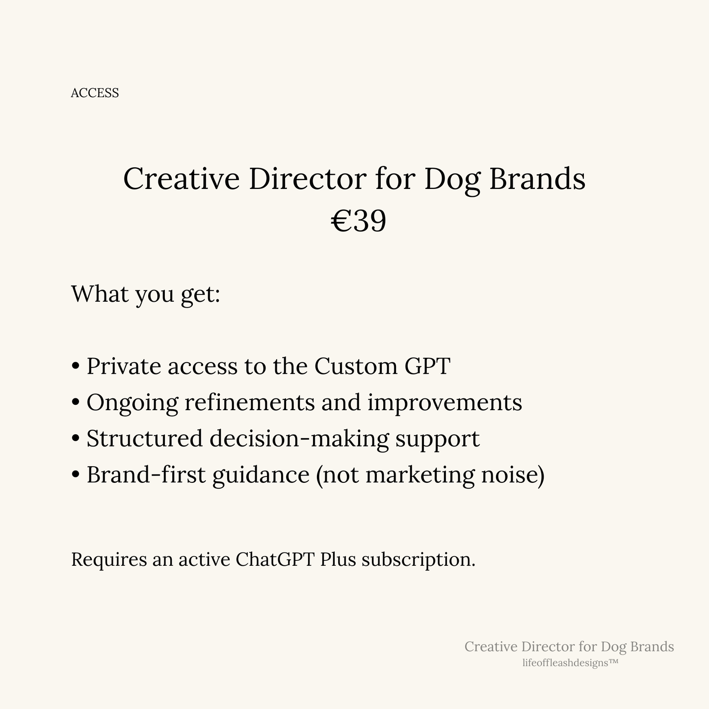 Creative Director for Dog Brands