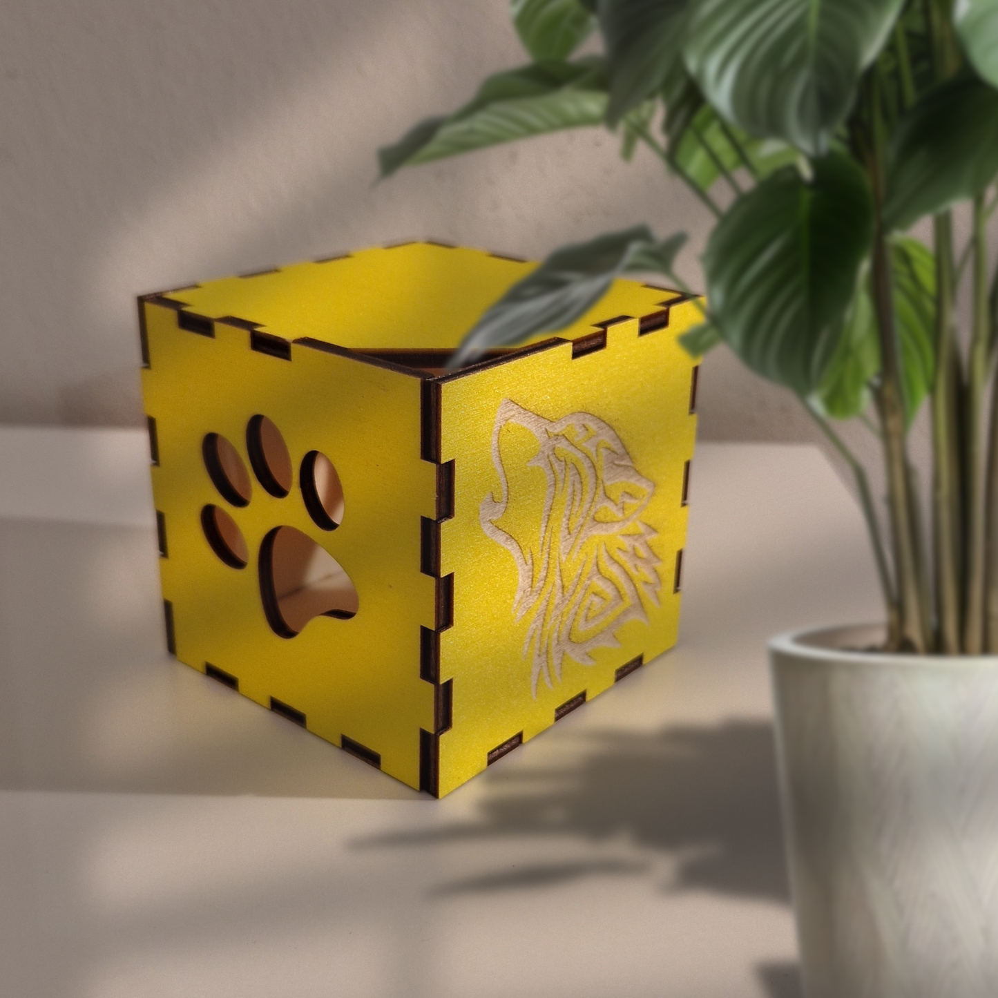 Wooden Loght Box - Sun