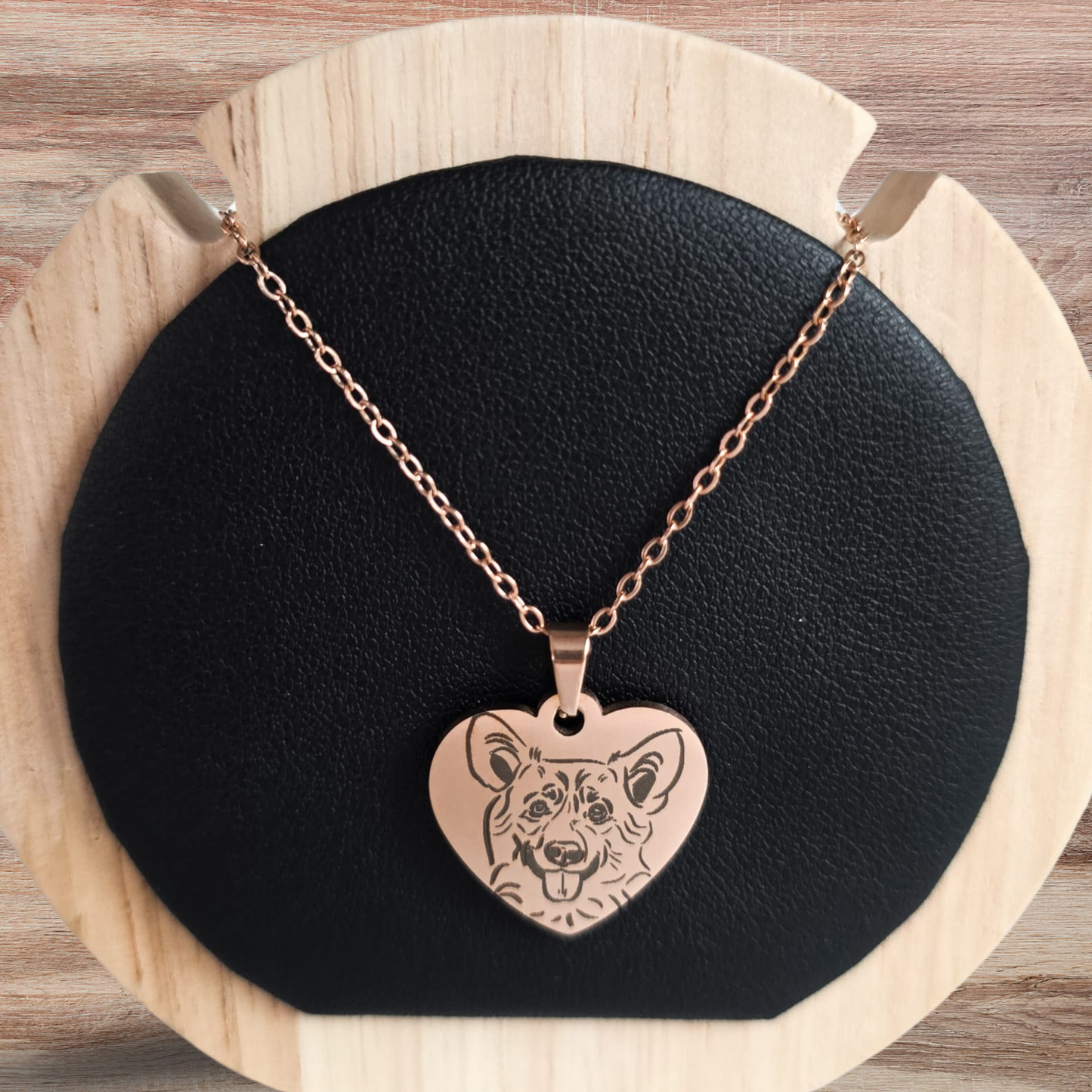 Custom Dog Portrait Necklace Engraved from Your Photo